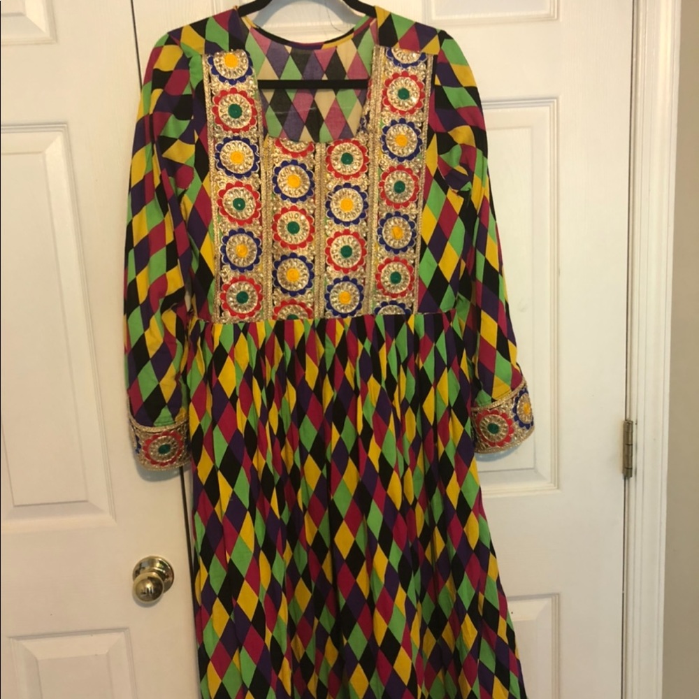 2 piece afghani dress